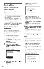 Предварительный просмотр 36 страницы Sony DVP-NS708H Operating Instructions Manual