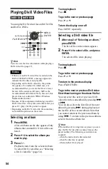 Предварительный просмотр 54 страницы Sony DVP-NS708H Operating Instructions Manual