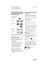 Preview for 8 page of Sony DVP-NS70H - Cd/dvd Player Operating Instructions Manual