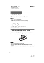 Preview for 16 page of Sony DVP-NS70H - Cd/dvd Player Operating Instructions Manual