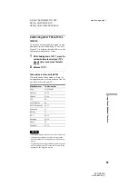 Preview for 59 page of Sony DVP-NS70H - Cd/dvd Player Operating Instructions Manual