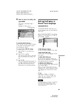 Preview for 61 page of Sony DVP-NS70H - Cd/dvd Player Operating Instructions Manual