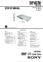 Sony DVP-NS70H - Cd/dvd Player Service Manual предпросмотр