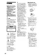 Предварительный просмотр 2 страницы Sony DVP-NS710H Operating Instructions Manual