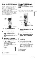 Предварительный просмотр 29 страницы Sony DVP NS725P - Progressive-Scan DVD/CD Player Operating Instructions Manual