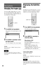 Предварительный просмотр 48 страницы Sony DVP NS725P - Progressive-Scan DVD/CD Player Operating Instructions Manual