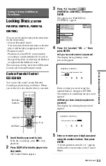 Preview for 53 page of Sony DVP NS725P - Progressive-Scan DVD/CD Player Operating Instructions Manual