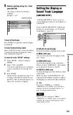 Предварительный просмотр 59 страницы Sony DVP NS725P - Progressive-Scan DVD/CD Player Operating Instructions Manual