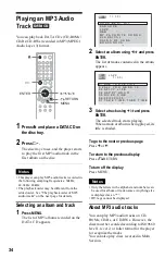 Предварительный просмотр 34 страницы Sony DVP-NS730P Operating Instructions Manual