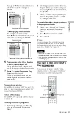 Предварительный просмотр 37 страницы Sony DVP-NS730P Operating Instructions Manual