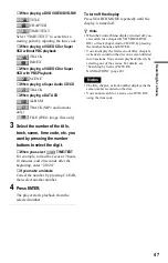 Preview for 47 page of Sony DVP-NS775V Operating Instructions Manual