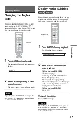 Preview for 57 page of Sony DVP-NS775V Operating Instructions Manual