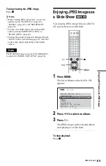 Preview for 65 page of Sony DVP-NS775V Operating Instructions Manual