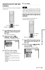 Preview for 67 page of Sony DVP-NS775V Operating Instructions Manual