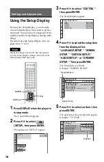 Preview for 76 page of Sony DVP-NS775V Operating Instructions Manual