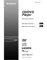 Preview for 1 page of Sony DVP-NS77H/B - Cd/dvd Player. Color Operating Instructions Manual