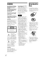 Preview for 2 page of Sony DVP-NS77H/B - Cd/dvd Player. Color Operating Instructions Manual