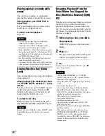 Preview for 28 page of Sony DVP-NS77H/B - Cd/dvd Player. Color Operating Instructions Manual