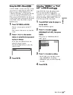 Preview for 29 page of Sony DVP-NS77H/B - Cd/dvd Player. Color Operating Instructions Manual