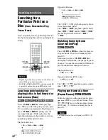 Preview for 42 page of Sony DVP-NS77H/B - Cd/dvd Player. Color Operating Instructions Manual