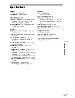 Preview for 67 page of Sony DVP-NS77H/B - Cd/dvd Player. Color Operating Instructions Manual