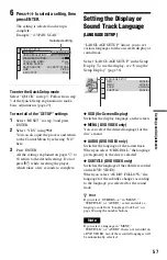 Предварительный просмотр 57 страницы Sony DVP-NS78H Operating Instructions Manual