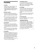 Preview for 3 page of Sony DVP-NS900V - Sacd/dvd Player Operating Instructions Manual