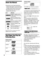 Preview for 6 page of Sony DVP-NS900V - Sacd/dvd Player Operating Instructions Manual