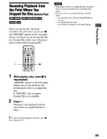 Preview for 39 page of Sony DVP-NS900V - Sacd/dvd Player Operating Instructions Manual