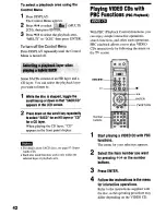 Preview for 42 page of Sony DVP-NS900V - Sacd/dvd Player Operating Instructions Manual