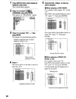 Preview for 44 page of Sony DVP-NS900V - Sacd/dvd Player Operating Instructions Manual