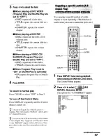 Preview for 47 page of Sony DVP-NS900V - Sacd/dvd Player Operating Instructions Manual