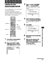 Preview for 71 page of Sony DVP-NS900V - Sacd/dvd Player Operating Instructions Manual