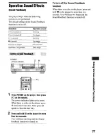 Preview for 77 page of Sony DVP-NS900V - Sacd/dvd Player Operating Instructions Manual