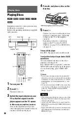 Preview for 36 page of Sony DVP-NS9100ES - Cd/dvd Player Operating Instructions Manual