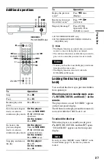 Preview for 37 page of Sony DVP-NS9100ES - Cd/dvd Player Operating Instructions Manual