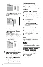 Preview for 44 page of Sony DVP-NS9100ES - Cd/dvd Player Operating Instructions Manual