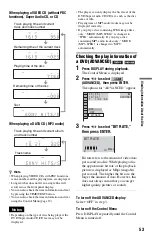 Preview for 53 page of Sony DVP-NS9100ES - Cd/dvd Player Operating Instructions Manual