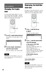 Preview for 56 page of Sony DVP-NS9100ES - Cd/dvd Player Operating Instructions Manual