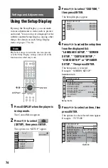 Preview for 74 page of Sony DVP-NS9100ES - Cd/dvd Player Operating Instructions Manual