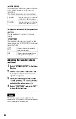 Preview for 84 page of Sony DVP-NS9100ES - Cd/dvd Player Operating Instructions Manual