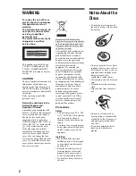 Preview for 2 page of Sony DVP-NS92V Operating Instructions Manual