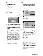 Preview for 25 page of Sony DVP-NS92V Operating Instructions Manual