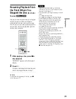 Preview for 29 page of Sony DVP-NS92V Operating Instructions Manual