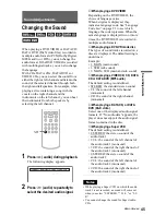 Preview for 45 page of Sony DVP-NS92V Operating Instructions Manual