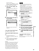 Preview for 69 page of Sony DVP-NS92V Operating Instructions Manual