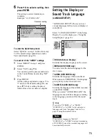 Preview for 73 page of Sony DVP-NS92V Operating Instructions Manual