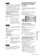 Preview for 77 page of Sony DVP-NS92V Operating Instructions Manual