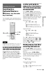 Предварительный просмотр 43 страницы Sony DVP-NS930V Operating Instructions Manual