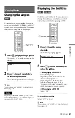 Предварительный просмотр 57 страницы Sony DVP-NS930V Operating Instructions Manual